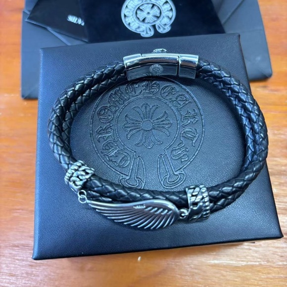 Handcrafted Chrome Hearts Bracelet with Sterling Silver Accents - Picture 5 of 5